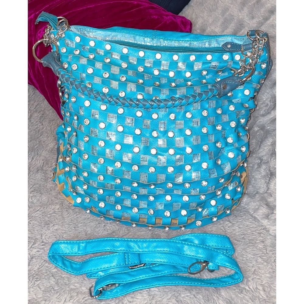 Boutique Blue rhinestone purse
